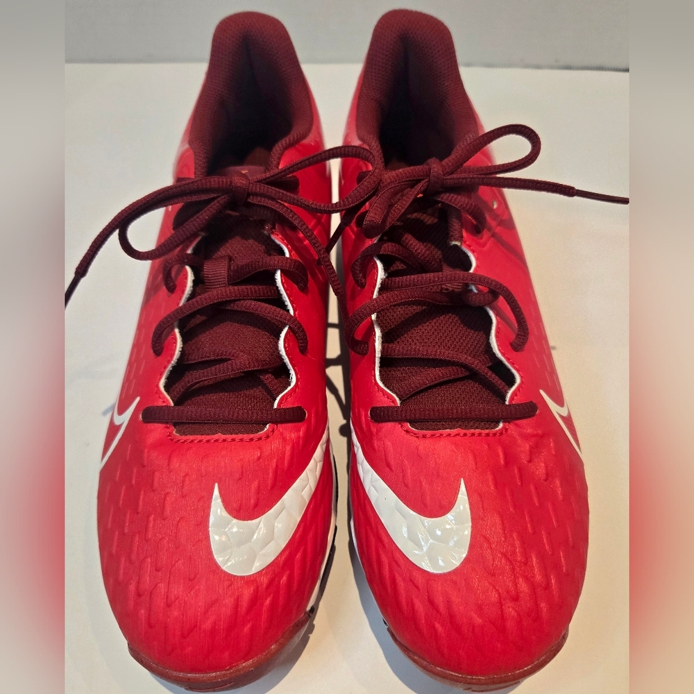 Nike Womens' Red Hyperdiamond 4 Softball Cleats NEW - Picture 2 of 7